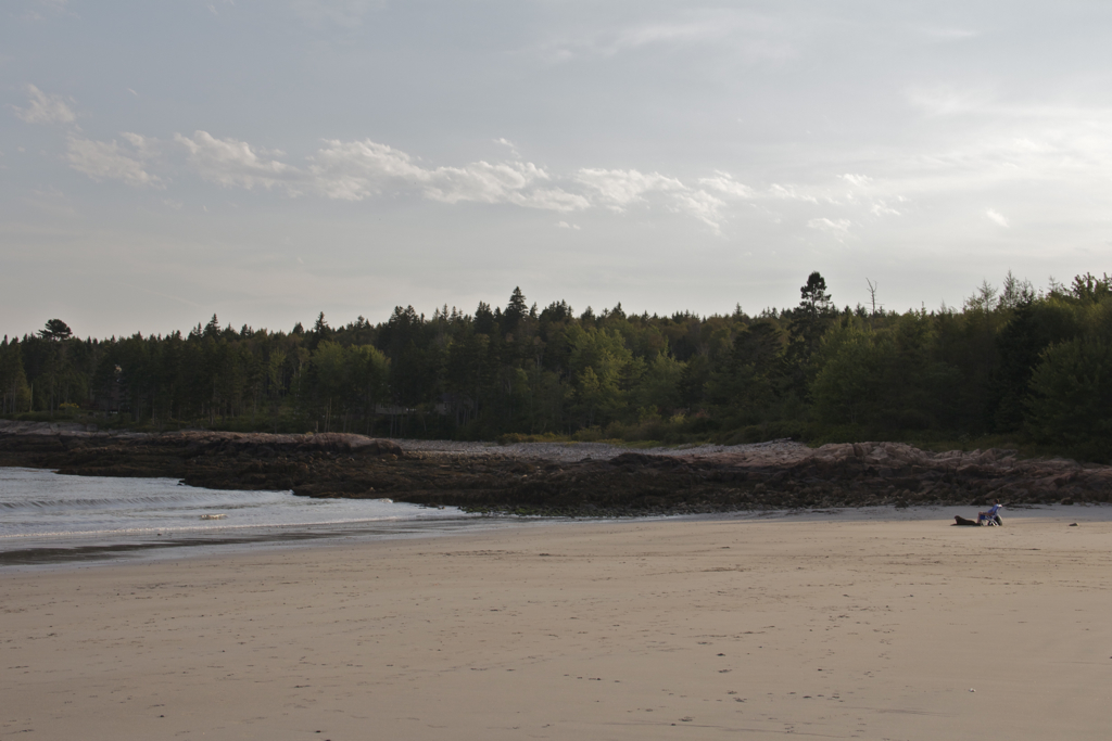It's tough when you have a whole beach to yourself...