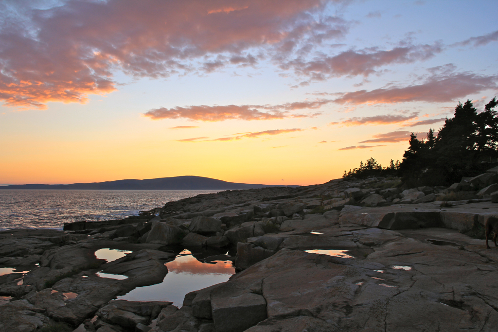 Sunset over Schoodic Point